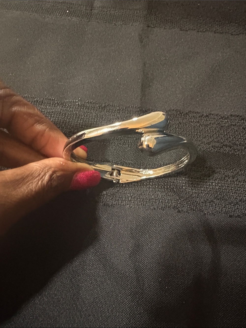 Sterling Silver Open Cuff Bracelet - Shiny Silver